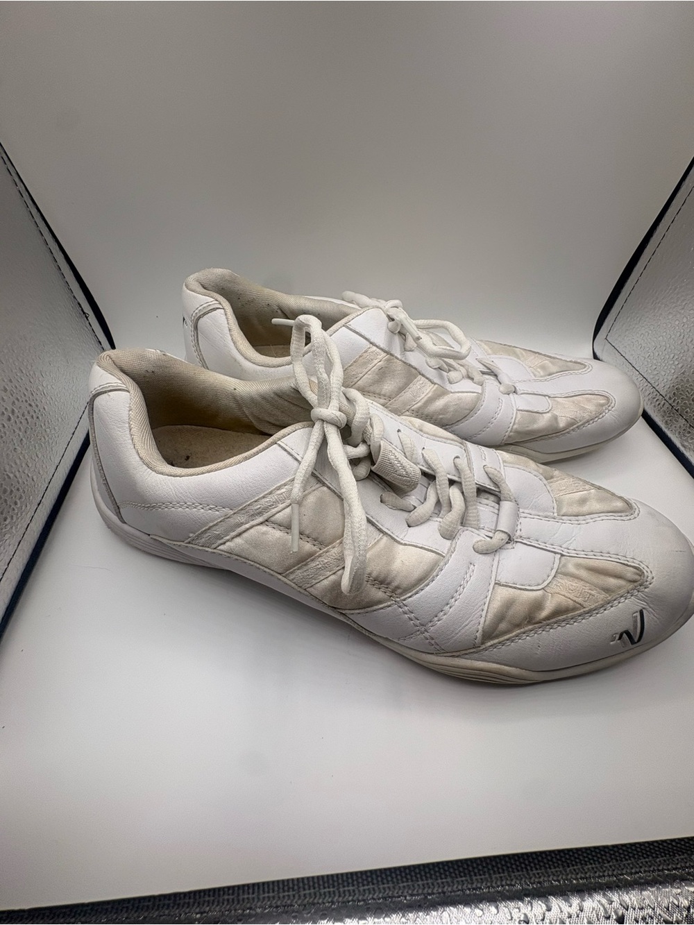 Varsity White Women's Lace-Up Sneakers 9.5 women’s